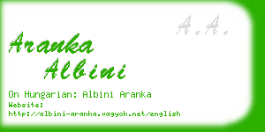 aranka albini business card